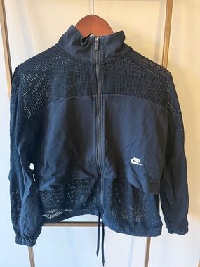Nike Black Mesh Panel Zip Jacket